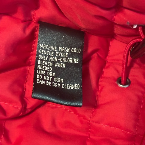 Lauren Ralph Lauren Vibrant Red Hooded Puffer Coat - Picture 12 of 15